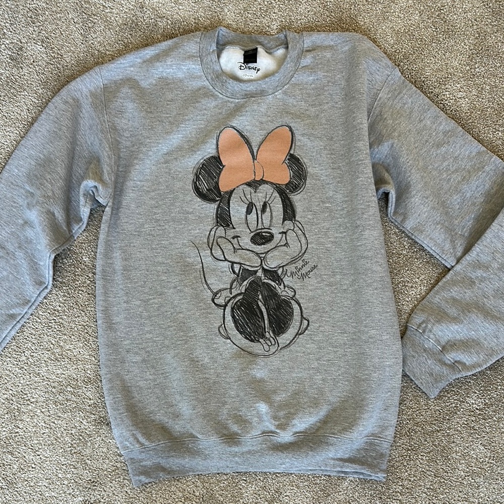 Disney Gray Minnie Mouse Sweatshirt
